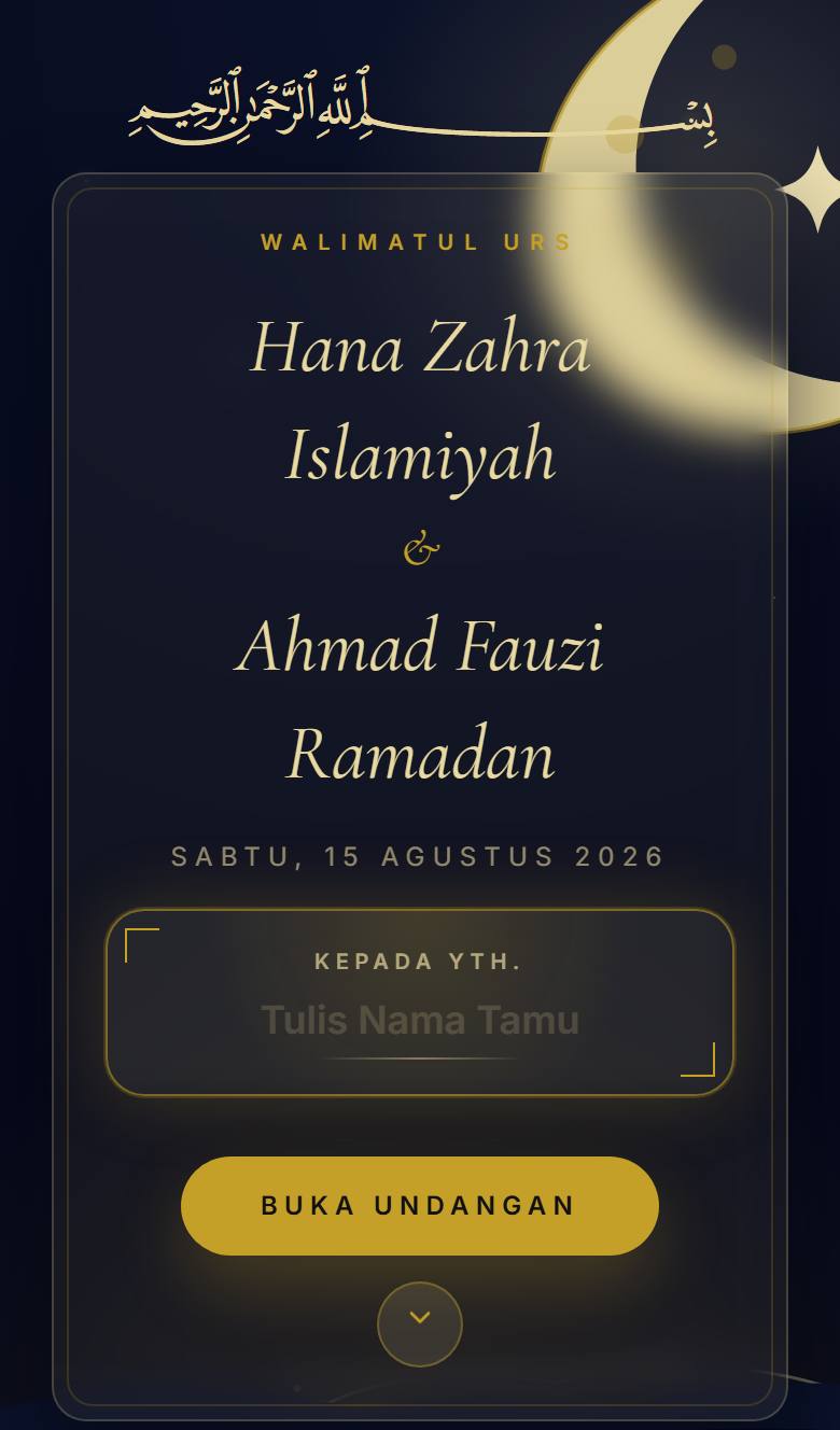 Pratinjau template undangan Islami Lailatul