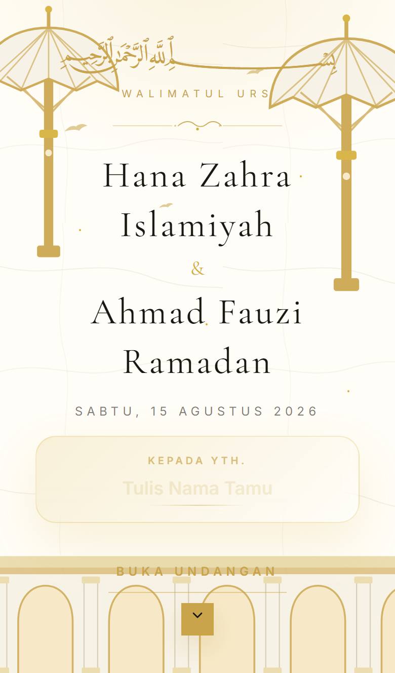 Pratinjau template undangan Islami Madinah