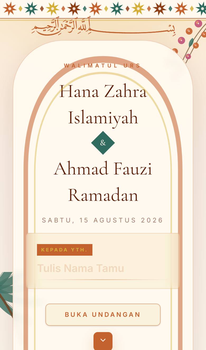Pratinjau template undangan Islami Nusantara
