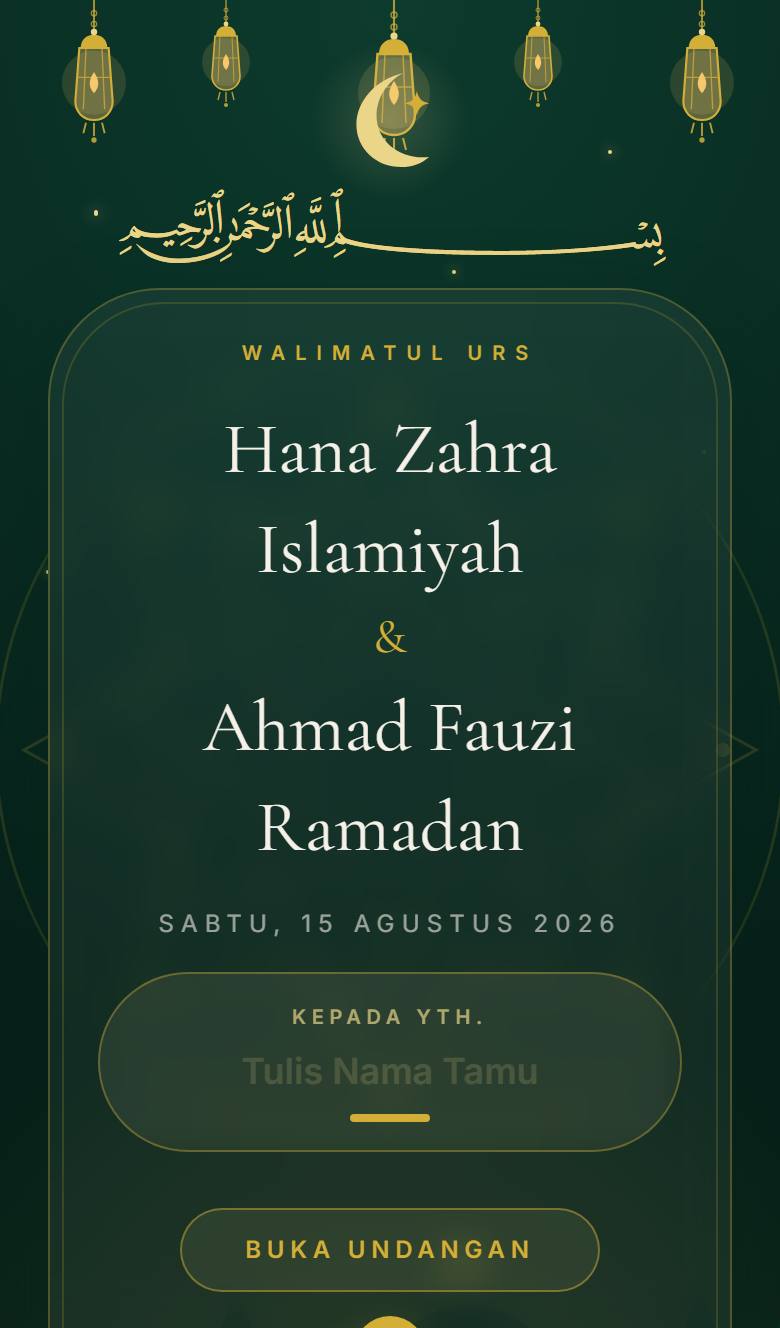 Pratinjau template undangan Islami Elegan