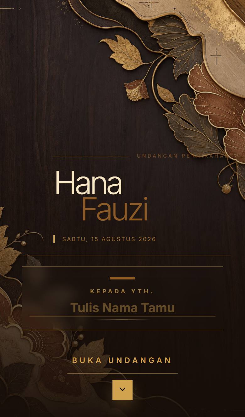 Pratinjau template undangan Javanese Gold