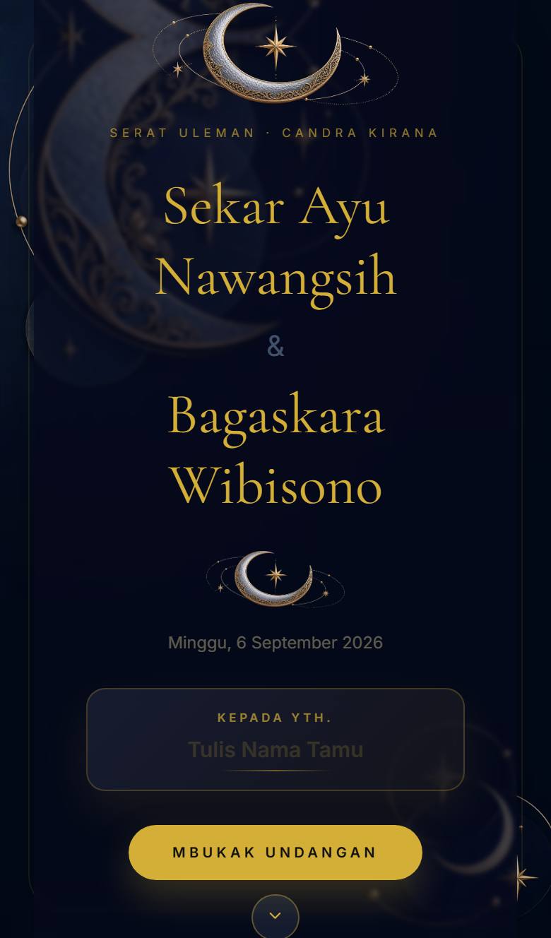 Pratinjau template undangan Jawa Candra Kirana