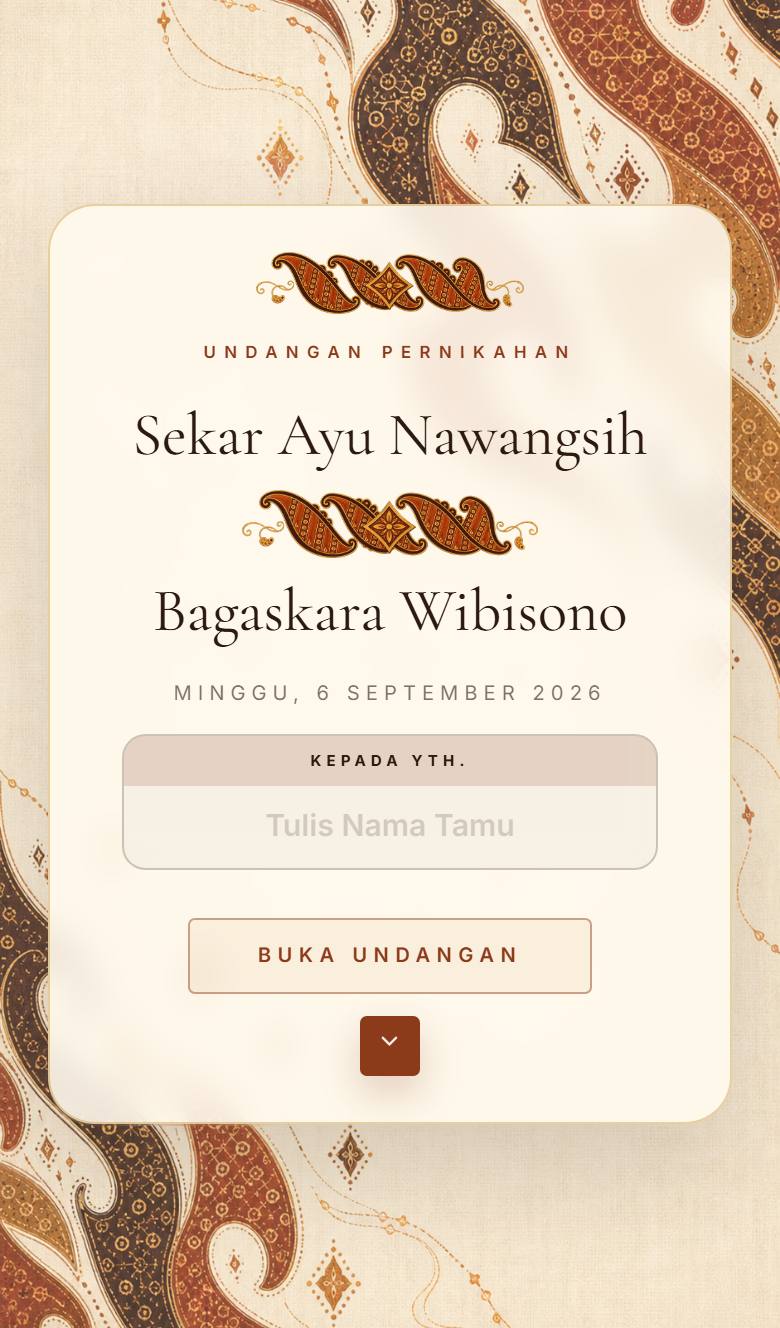 Pratinjau template undangan Jawa Parang