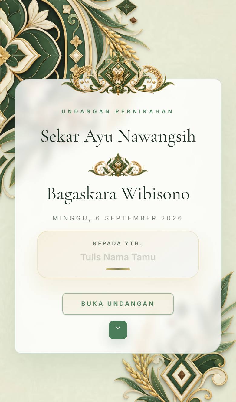 Pratinjau template undangan Jawa Sido Mukti
