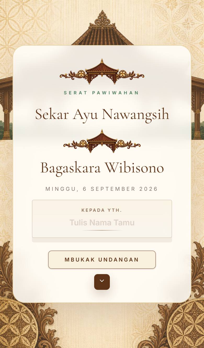 Pratinjau template undangan Jawa Klasik
