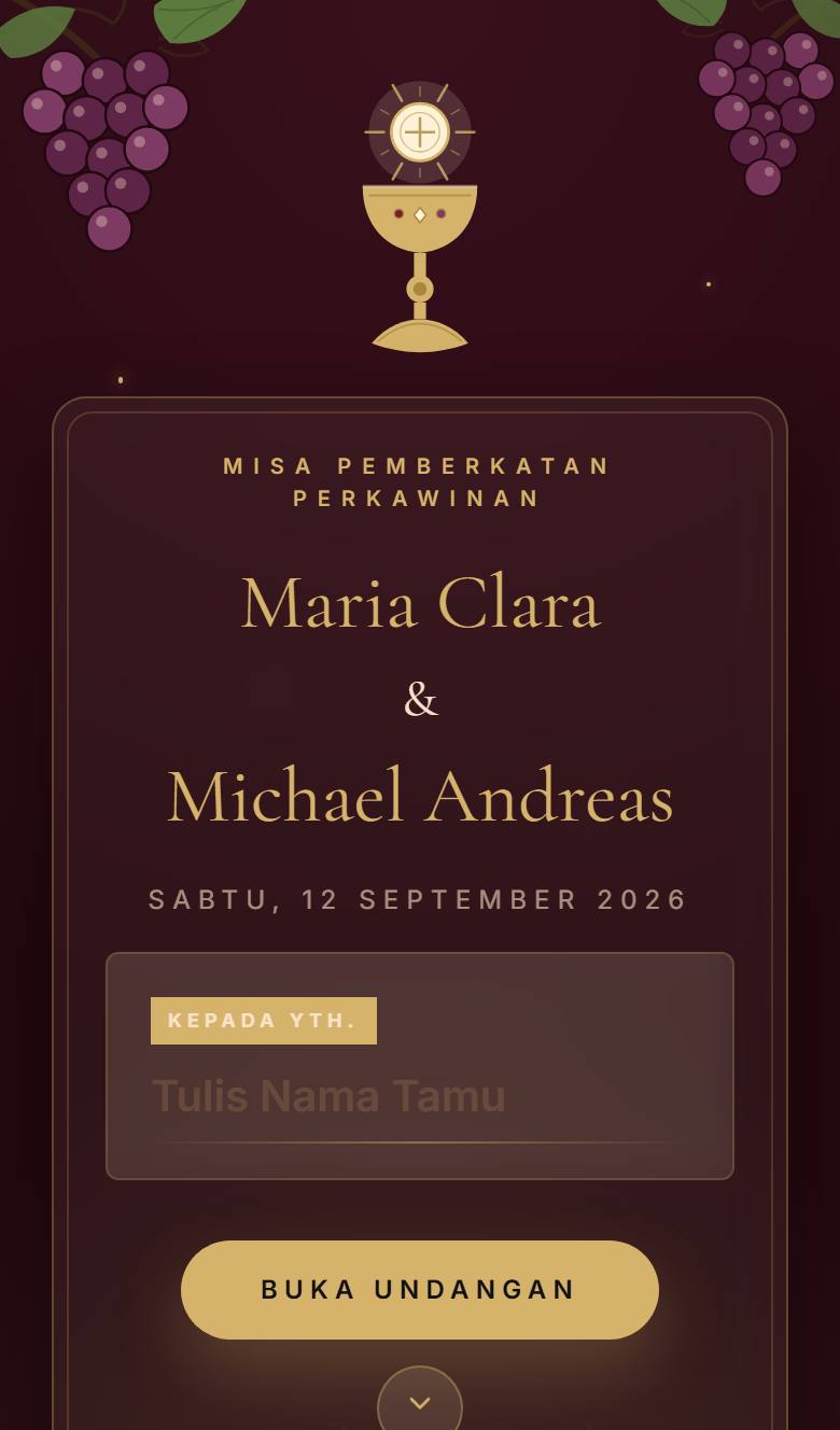 Pratinjau template undangan Katolik Liturgi