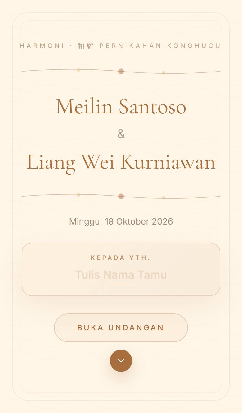 Pratinjau template undangan Konghucu Harmoni