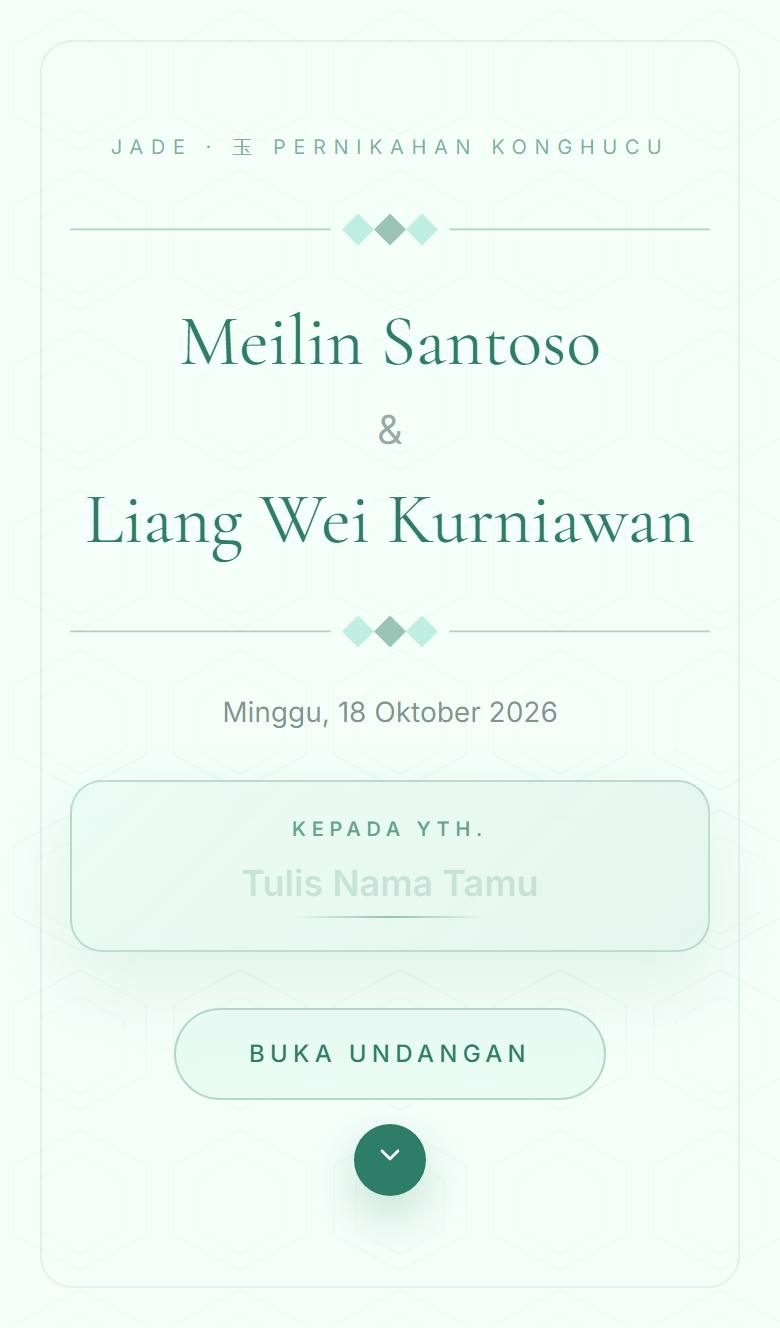 Pratinjau template undangan Konghucu Jade