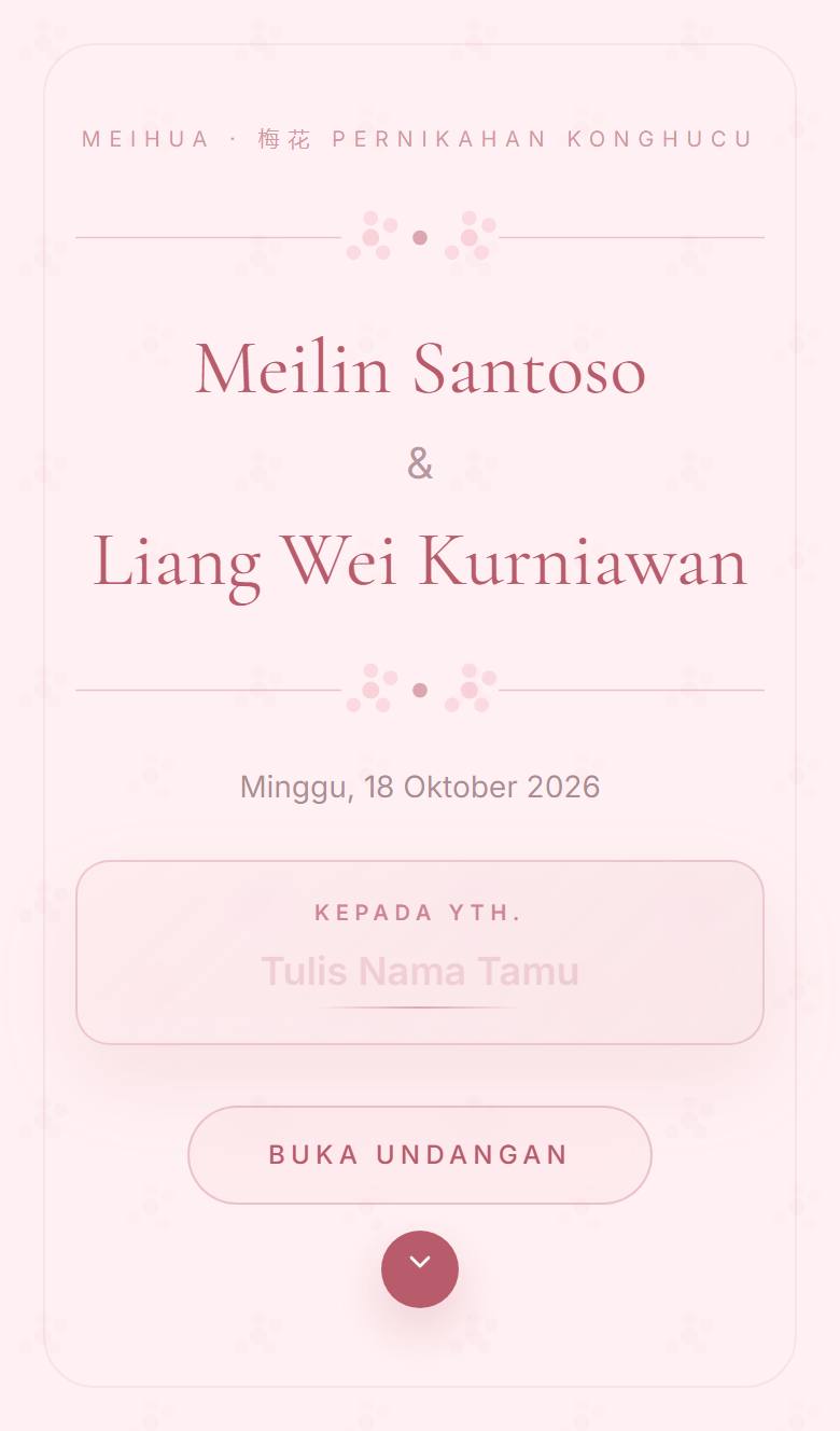 Pratinjau template undangan Konghucu Meihua