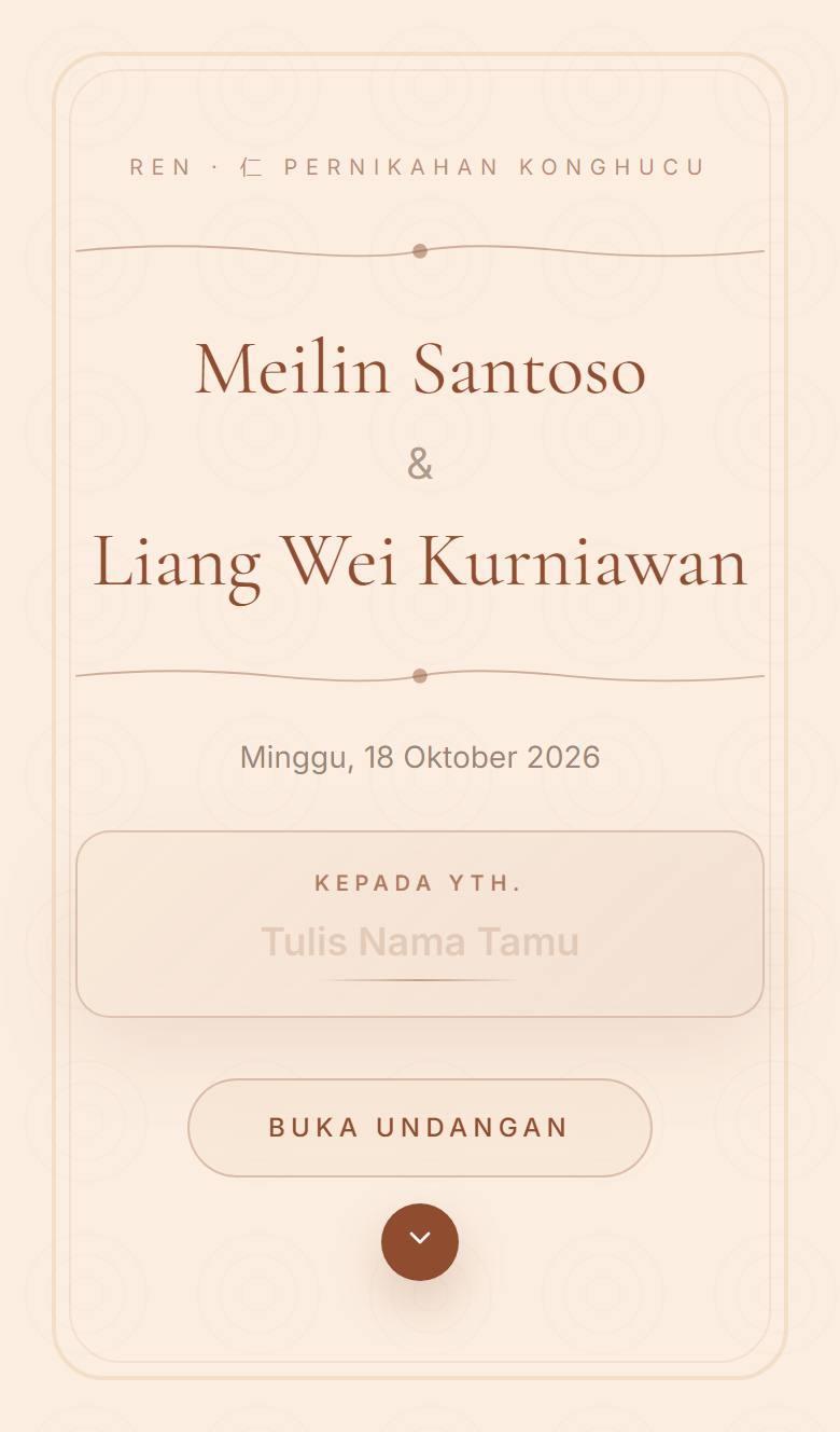 Pratinjau template undangan Konghucu Ren