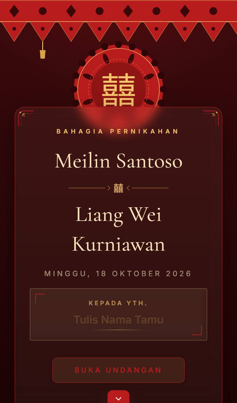 Pratinjau template undangan Konghucu Shuangxi