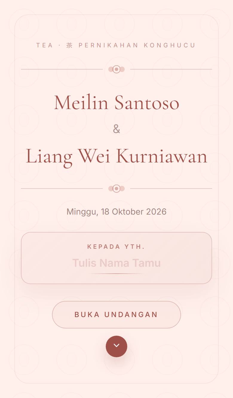 Pratinjau template undangan Konghucu Tea