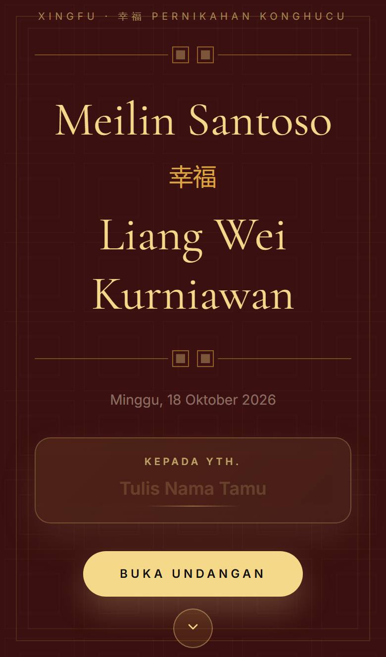 Pratinjau template undangan Konghucu Xingfu