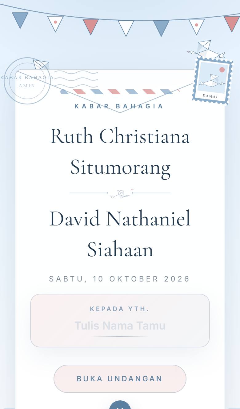 Pratinjau template undangan Kristen Dove