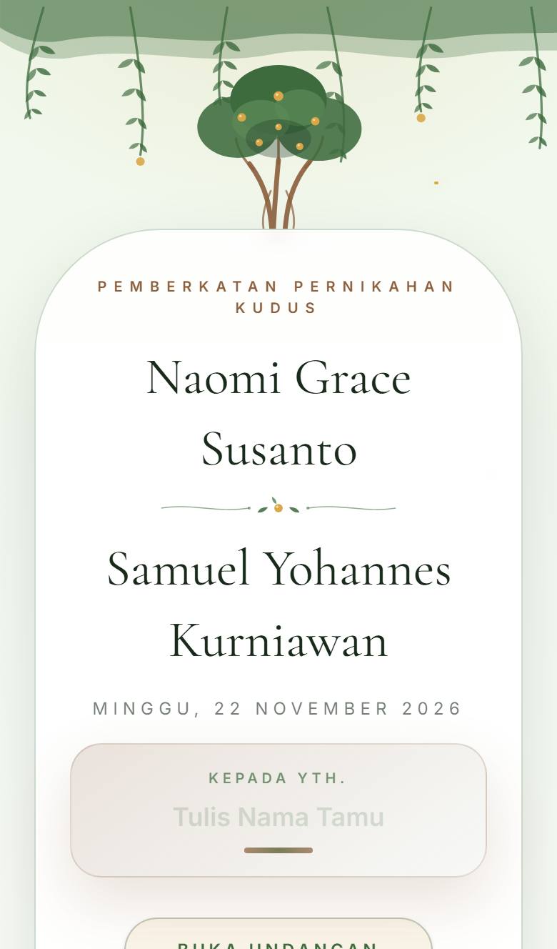 Pratinjau template undangan Kristen Eden