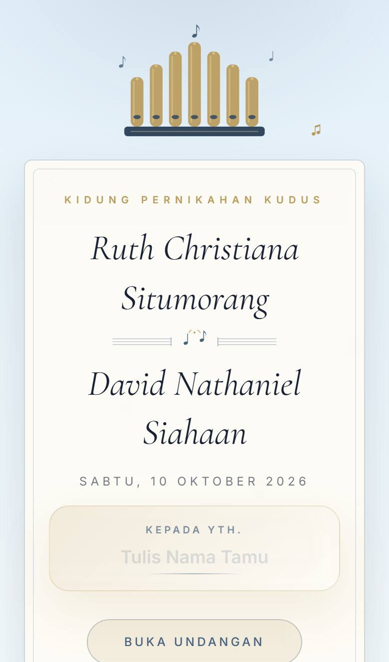 Pratinjau template undangan Kristen Hymn
