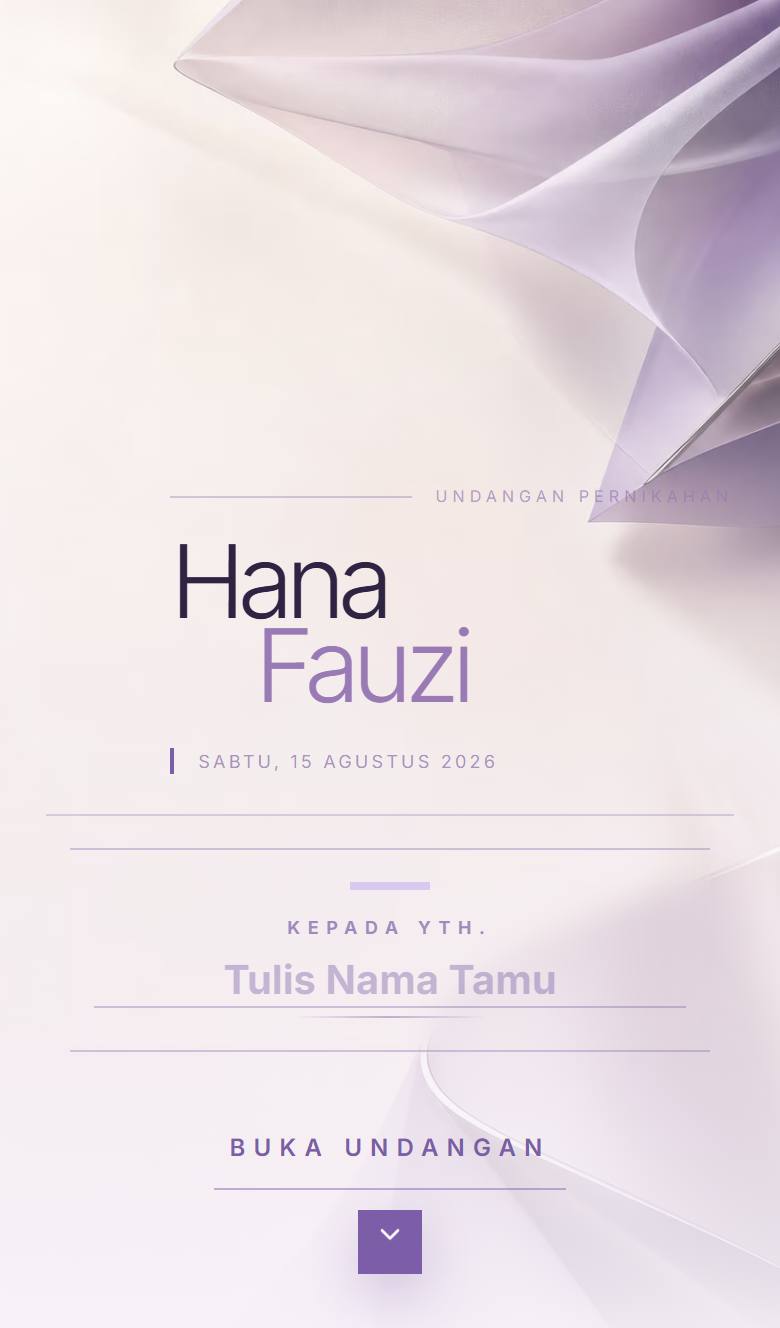 Pratinjau template undangan Lavender Haze
