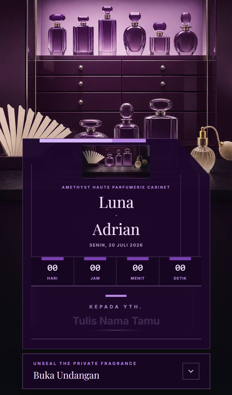 Pratinjau template undangan Luxury Amethyst