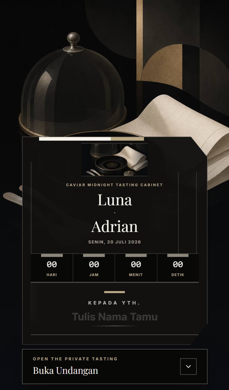 Pratinjau template undangan Luxury Caviar