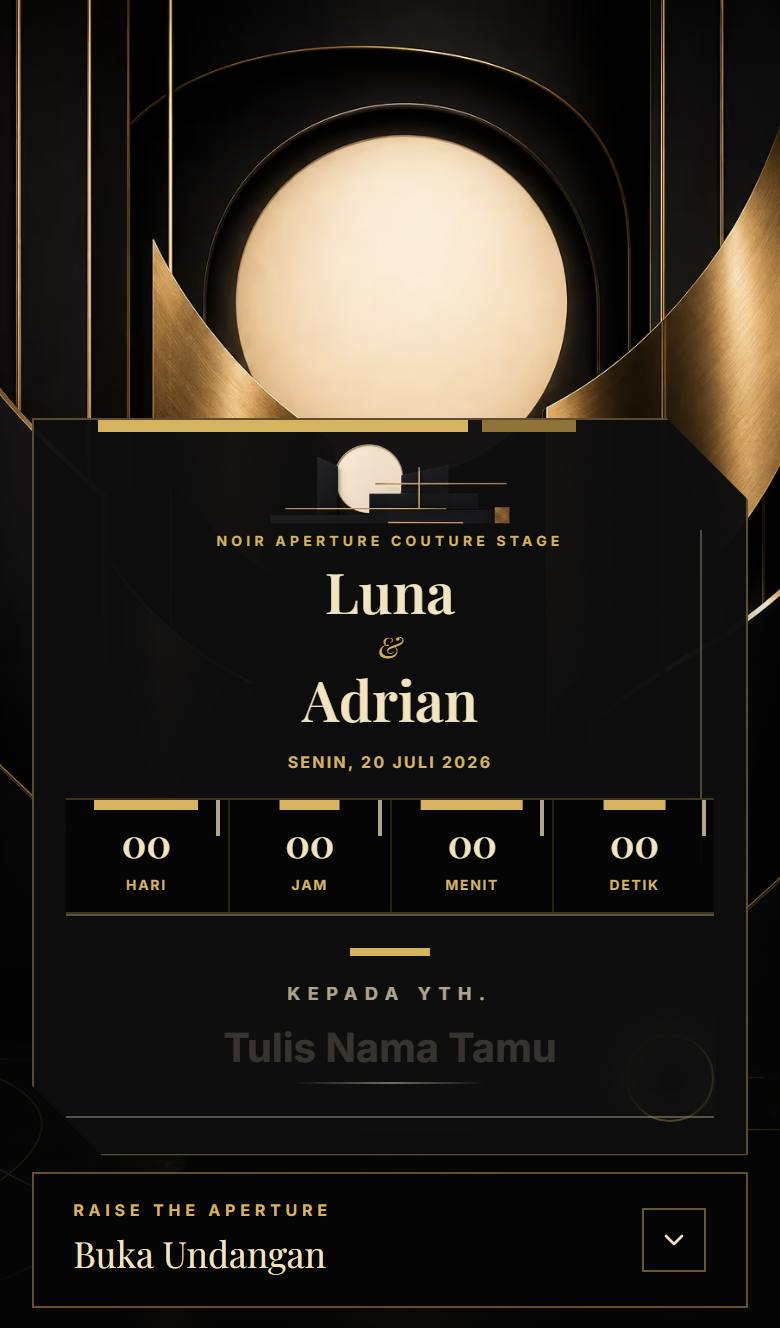 Pratinjau template undangan Luxury Noir Gold