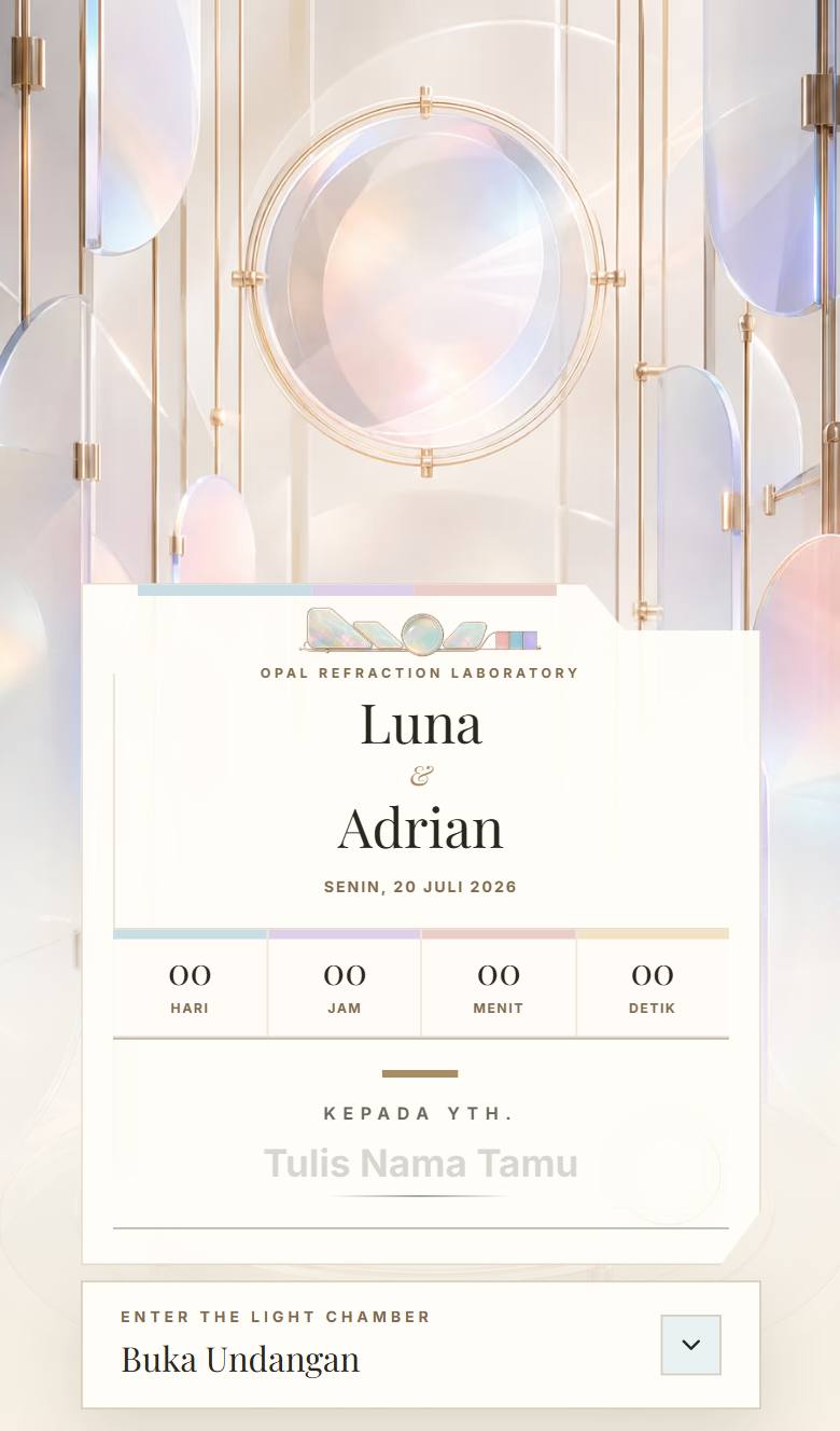 Pratinjau template undangan Luxury Opal