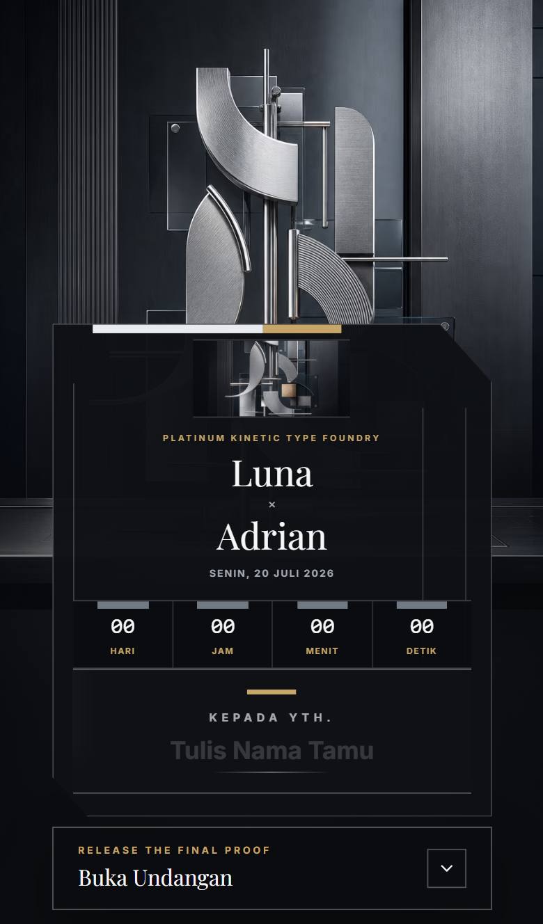 Pratinjau template undangan Luxury Platinum