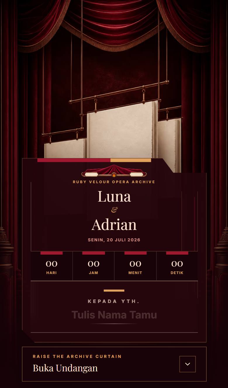 Pratinjau template undangan Luxury Ruby Velour