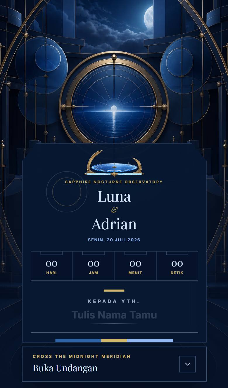 Pratinjau template undangan Luxury Sapphire