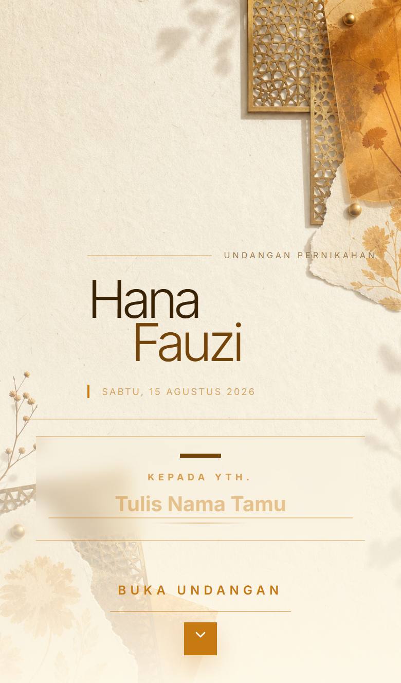 Pratinjau template undangan Marigold Joy