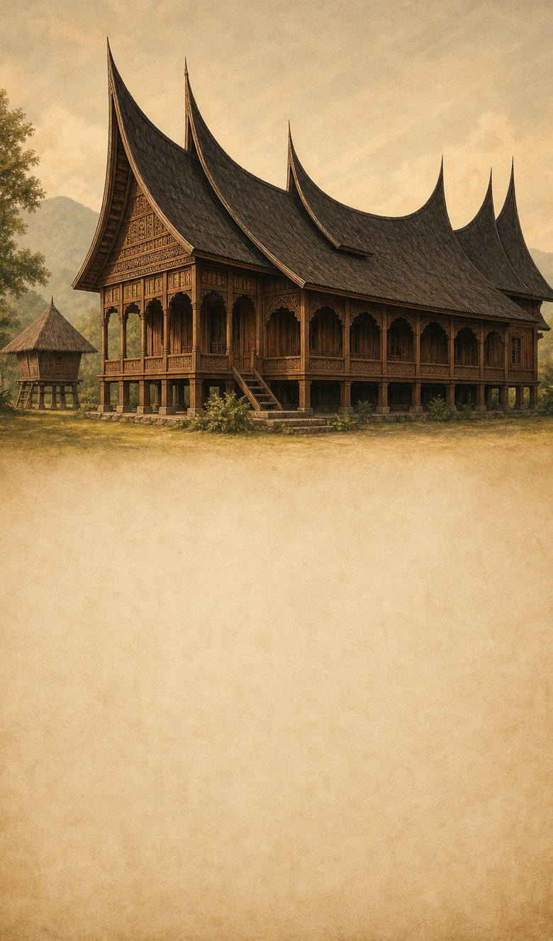 Pratinjau template undangan Minang Rumah Gadang