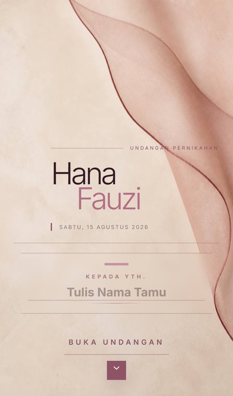 Pratinjau template undangan Minimal Blush