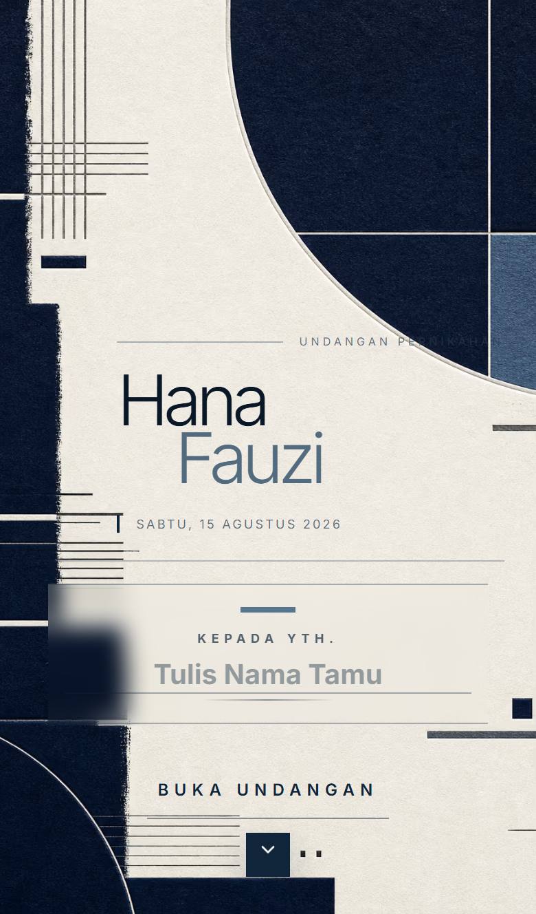 Pratinjau template undangan Minimal Ink