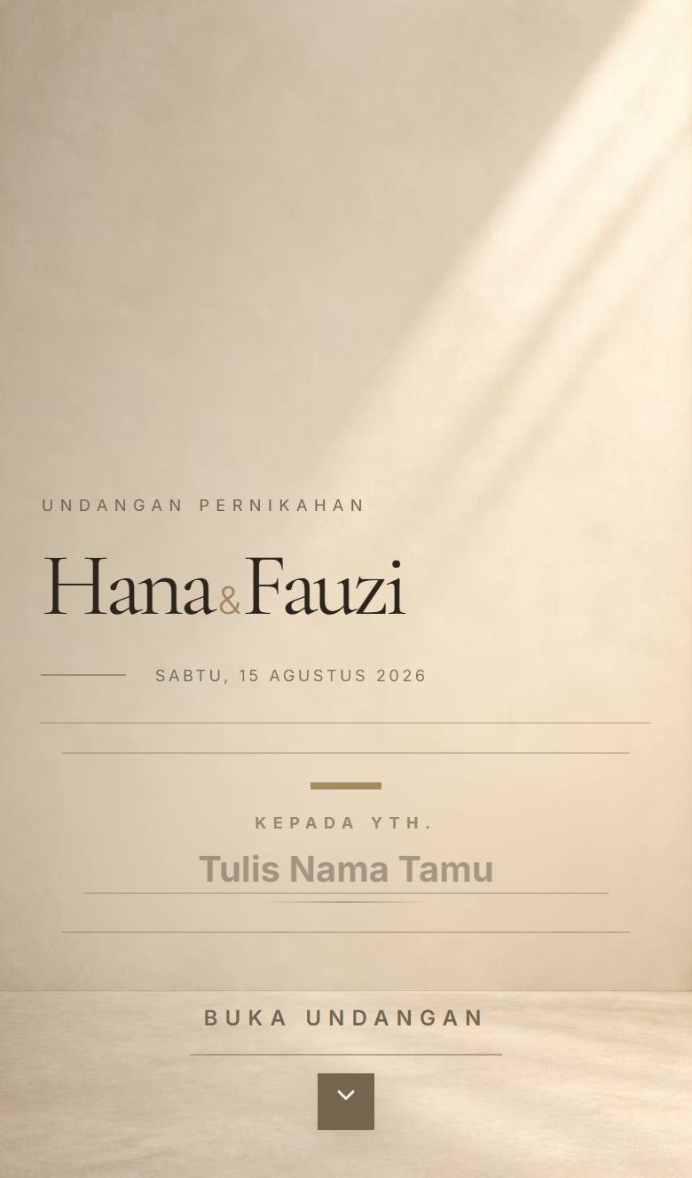 Pratinjau template undangan Minimal Ivory