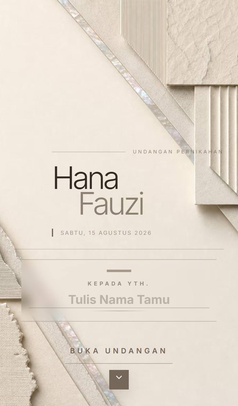 Pratinjau template undangan Minimal Pearl