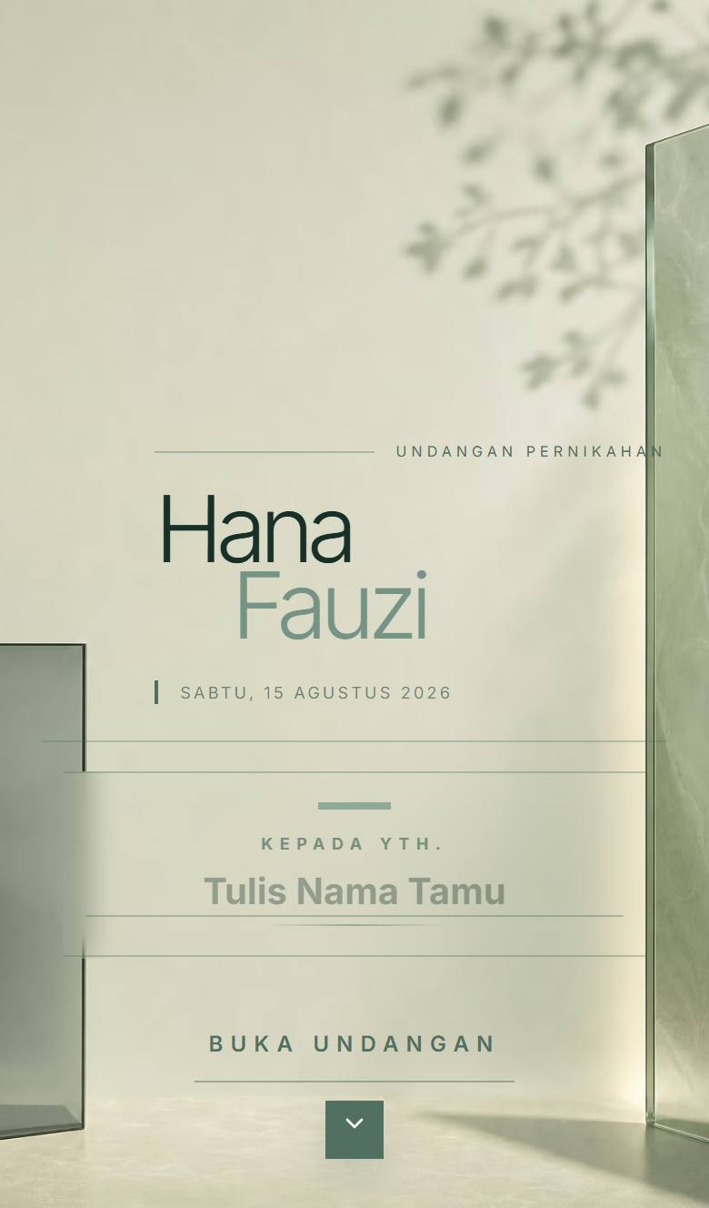 Pratinjau template undangan Minimal Sage