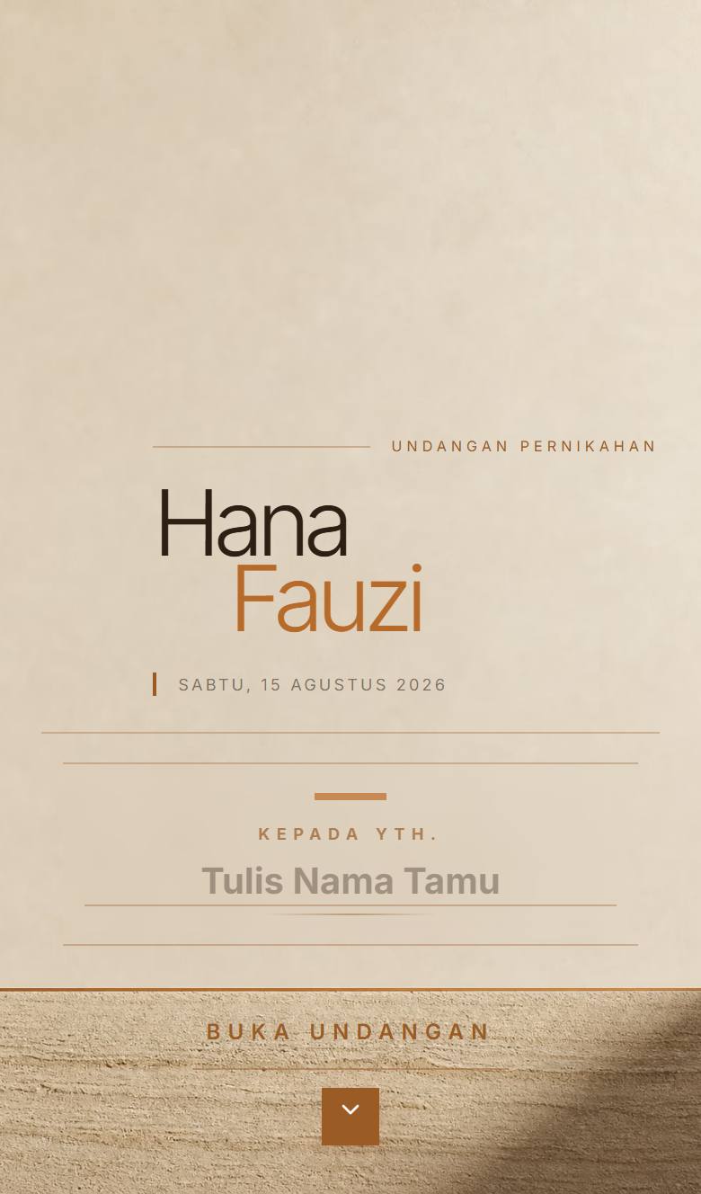 Pratinjau template undangan Minimal Sand