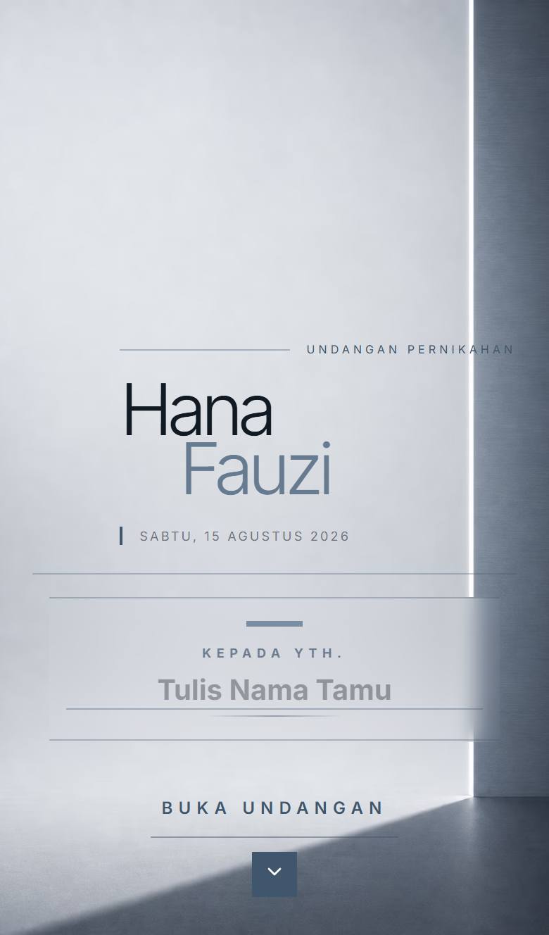 Pratinjau template undangan Minimal Slate
