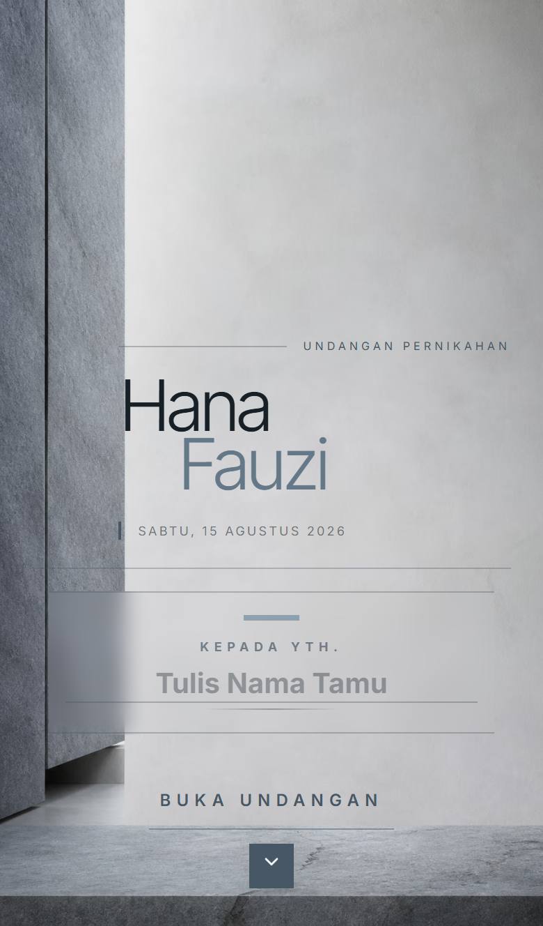 Pratinjau template undangan Minimal Stone
