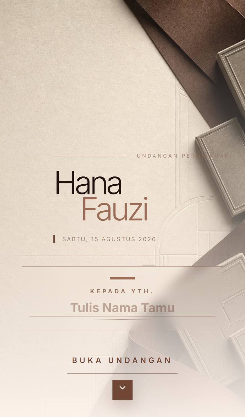 Pratinjau template undangan Mocha Romance