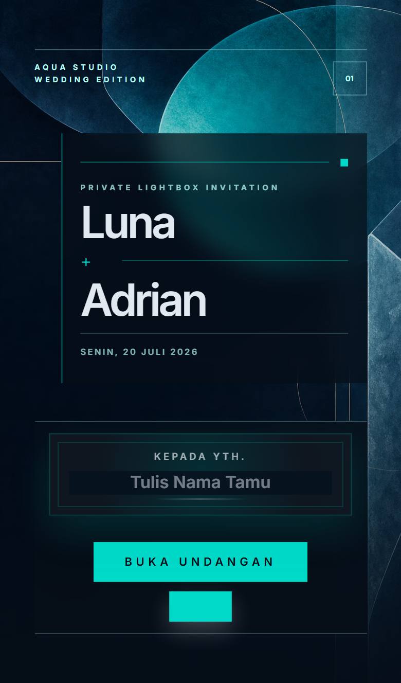 Pratinjau template undangan Modern Aqua Studio