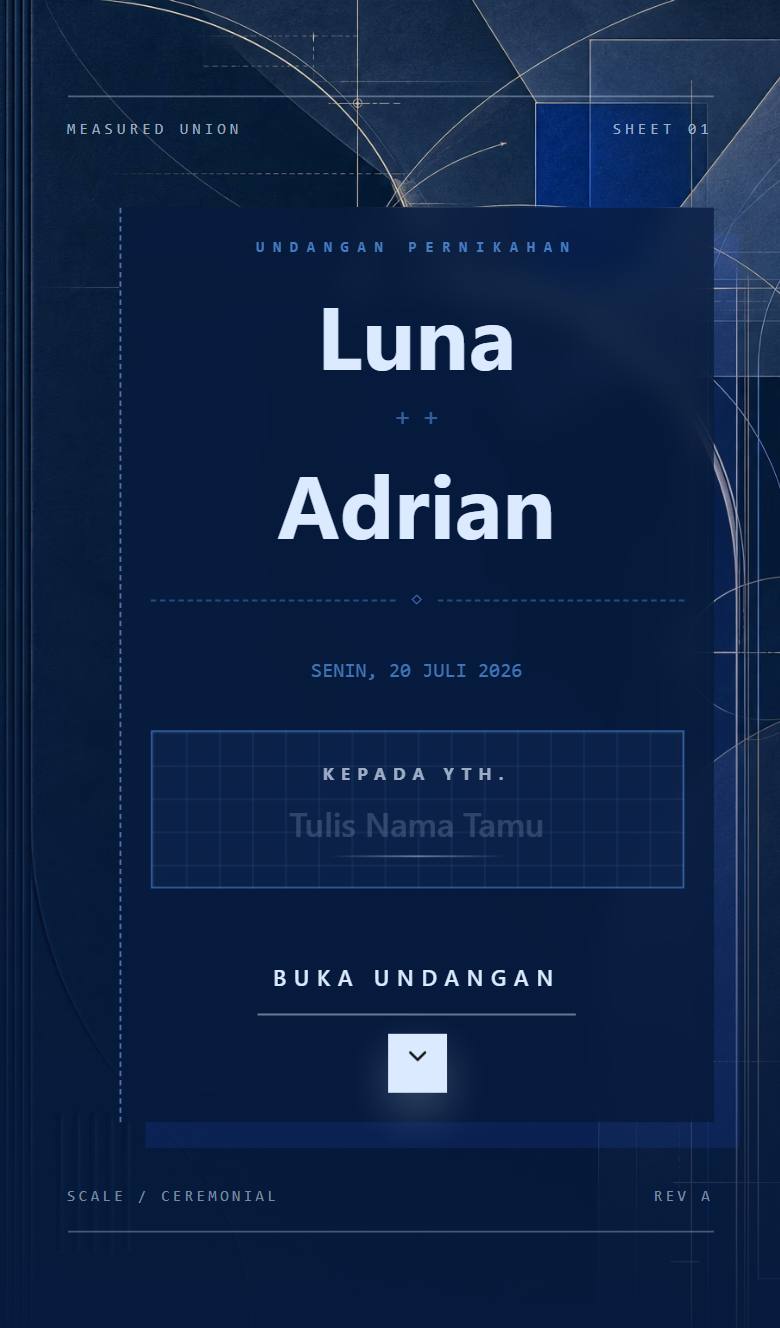 Pratinjau template undangan Modern Blueprint