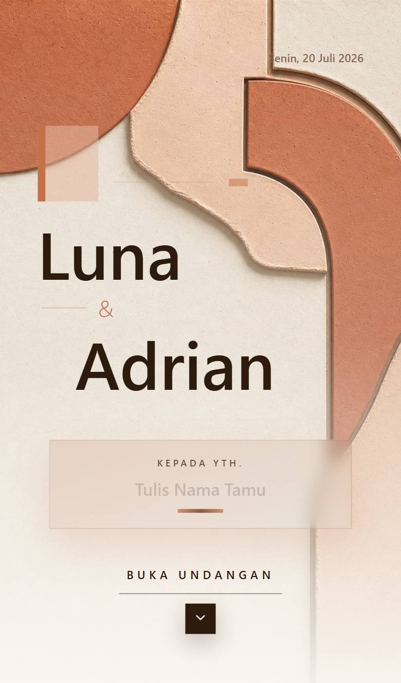 Pratinjau template undangan Modern Clay Minimal