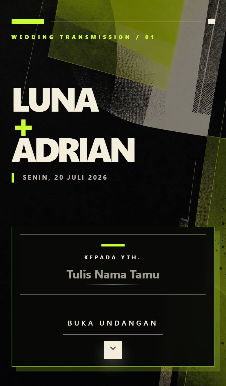 Pratinjau template undangan Modern Electric Lime