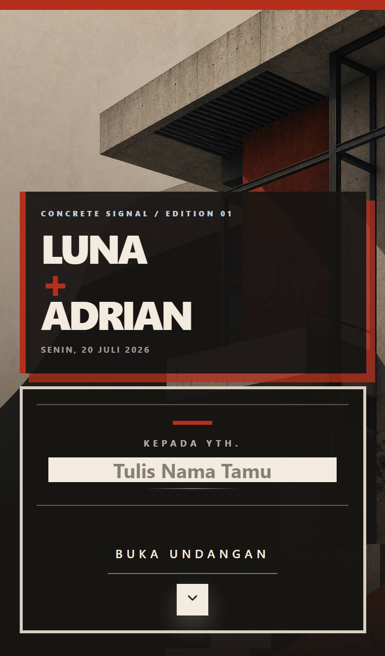 Pratinjau template undangan Modern Neo Brutal