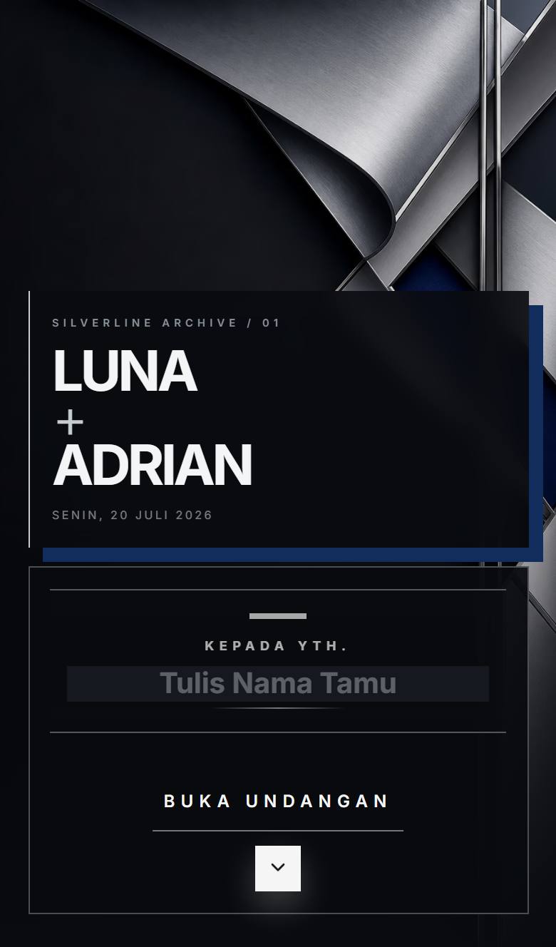 Pratinjau template undangan Modern Silverline