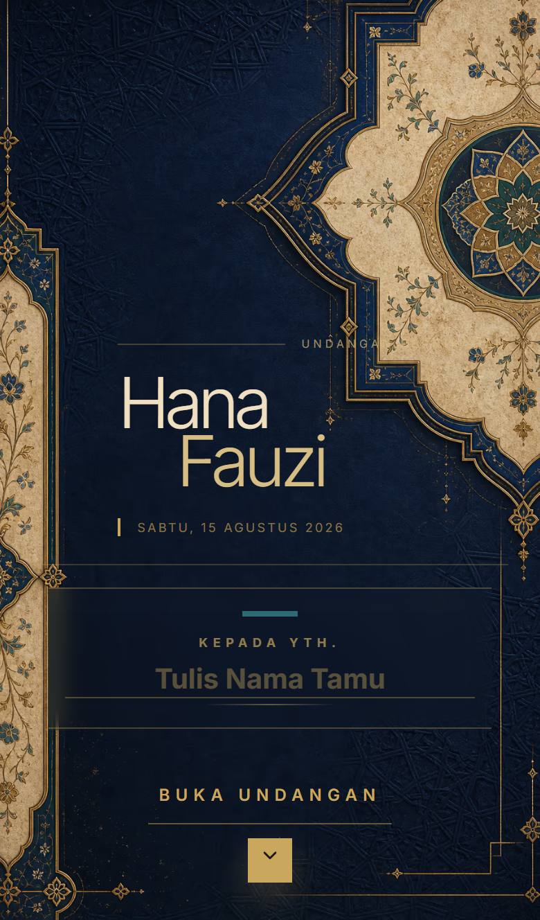 Pratinjau template undangan Navy Quranic