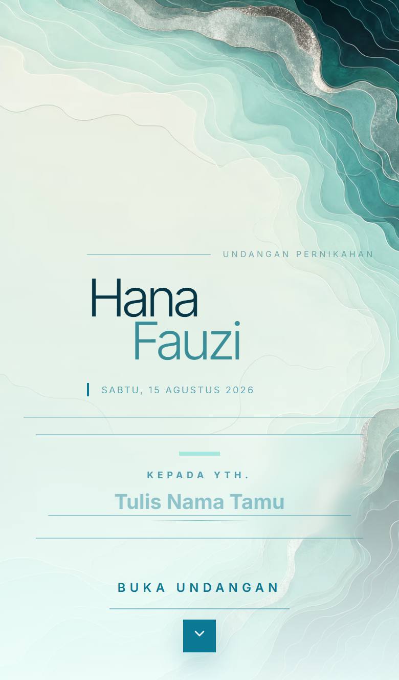 Pratinjau template undangan Ocean Vow