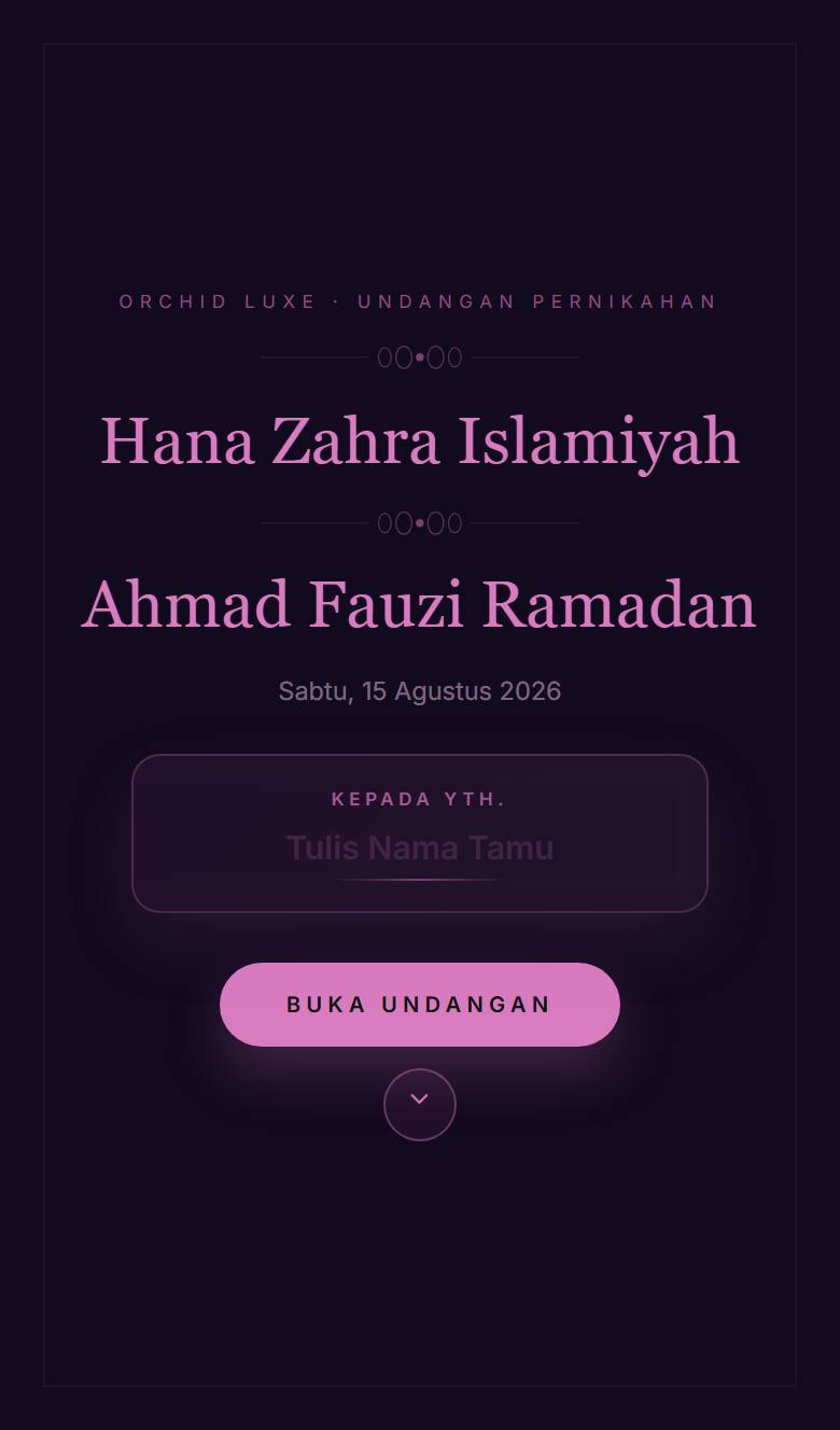 Pratinjau template undangan Orchid Luxe