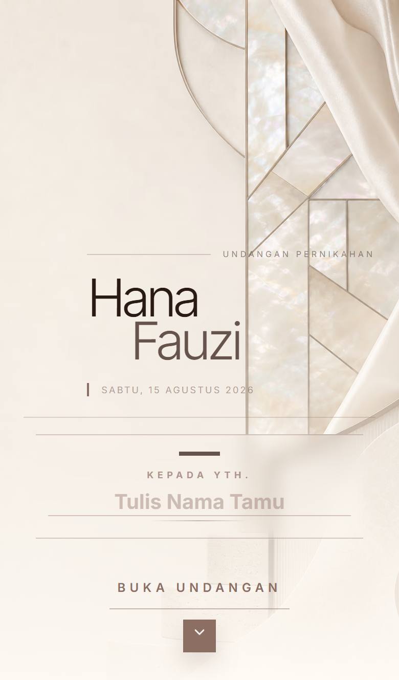 Pratinjau template undangan Pearl White
