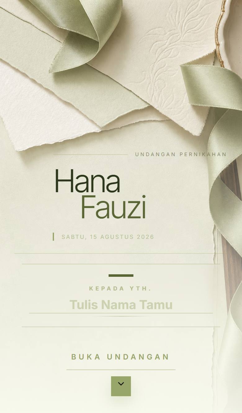Pratinjau template undangan Pistachio Love